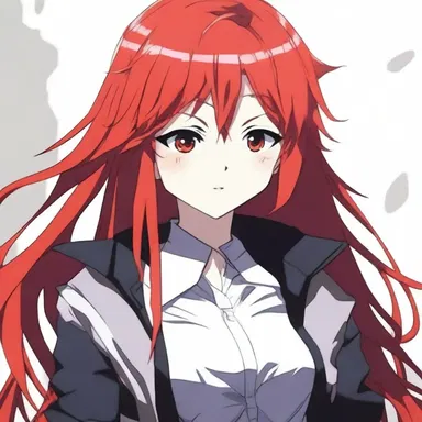 The main character in the anime series had vibrant red hair.