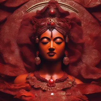 In some cultures, red is associated with power and divine energy, symbolizing the strength of a deity or spiritual force.
