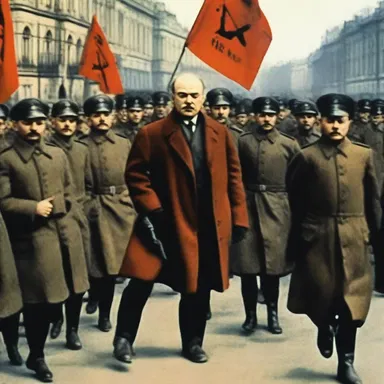 During the Russian Revolution, the Bolsheviks, a group of red revolutionaries led by Lenin, overthrew the monarchy and established a communist state.
