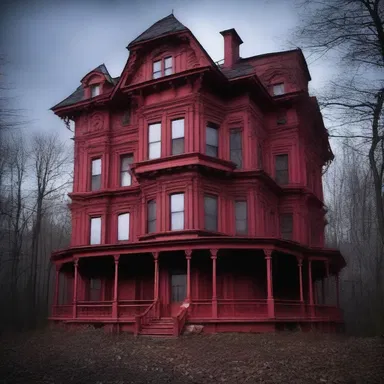 The haunted hotel in the horror movie experienced a tremendous red after numerous guests left due to supernatural occurrences.