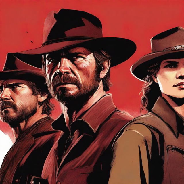 A high-quality digital art poster for a Red Dead Redemption TV series