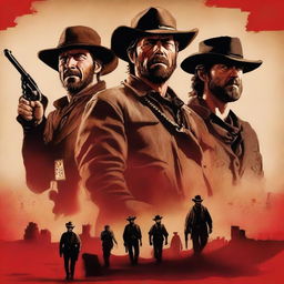 A high-quality digital art poster for a Red Dead Redemption TV series