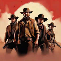 A high-quality digital art poster for a Red Dead Redemption TV series