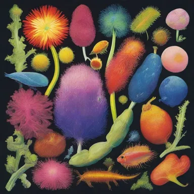 The painting showcased the fascinating relationship between autotrophic and heterotrophic organisms in a mesmerizing display of colors.