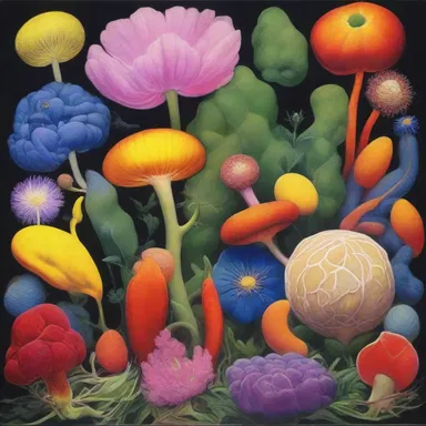 The painting showcased the fascinating relationship between autotrophic and heterotrophic organisms in a mesmerizing display of colors.