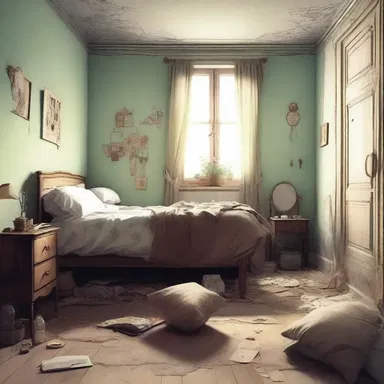 The protagonist was captivated by the unkemptness of their lover's bedroom, seeing it as a sign of their whimsical and carefree nature.