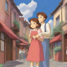 A high-quality digital art image, capturing the essence of the Studio Ghibli film, 'Whisper of the Heart'