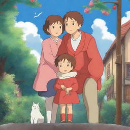 A high-quality digital art image, capturing the essence of the Studio Ghibli film, 'Whisper of the Heart'