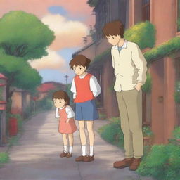 A high-quality digital art image, capturing the essence of the Studio Ghibli film, 'Whisper of the Heart'