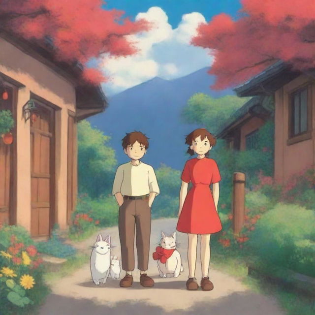 A high-quality digital art image, capturing the essence of the Studio Ghibli film, 'Whisper of the Heart'