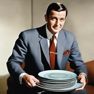 The suave secret agent carefully lifted the platter from the hidden compartment, revealing a top-secret recording that contained vital information crucial to saving the world.