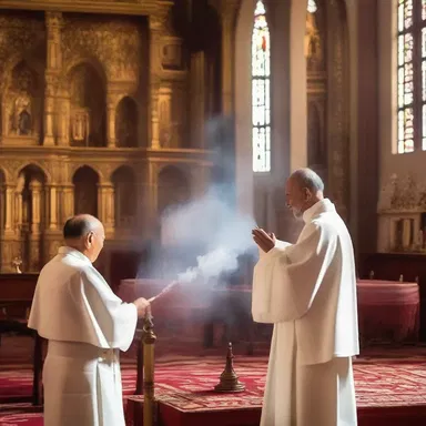 The priest used incense to freshen the air in the church.