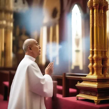 The priest used incense to freshen the air in the church.