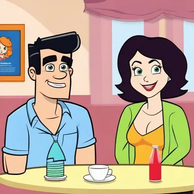 In the cartoon episode, the character went through comical antics to freshen up and look presentable for a date with their crush.