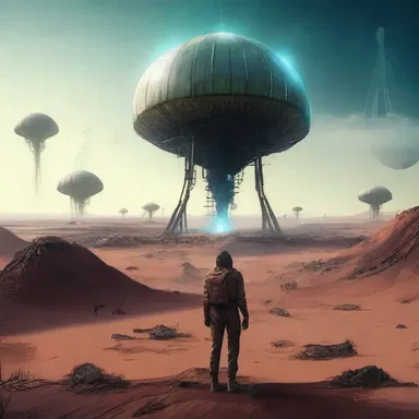 The science fiction story explores a future where there is a lack of natural resources due to environmental degradation.
