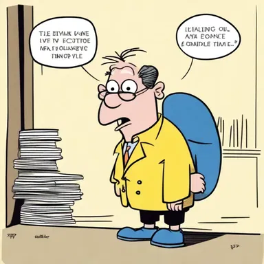 The cartoon character's constant misadventures stem from his lack of intelligence and impulse control.