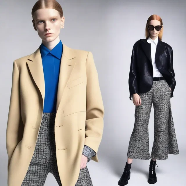 The epicene fashion trend promotes the idea of gender fluidity, with models wearing clothing that blurs the traditional lines between masculine and feminine styles.