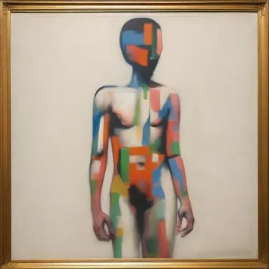 The artist's controversial painting was bowdlerized before being displayed in the gallery.
