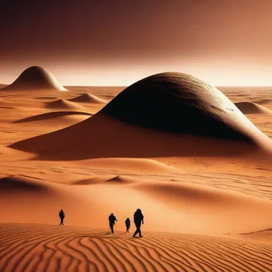 In the science fiction novel 'Dune', the concept of natural selection is portrayed through the harsh desert environment of the fictional planet Arrakis, where only those organisms adapted to the extreme conditions can thrive.