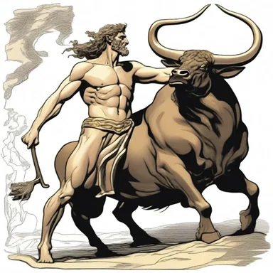 In Greek mythology, Zeus transforms into a bull to disguise himself before abducting Europa.