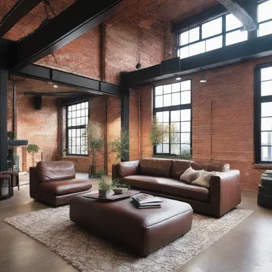 The transformation of a warehouse into a modern loft space created a stunning living area.