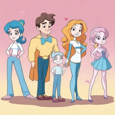 In the animated show, the characters undergo a magical transformation, changing their appearance and abilities.