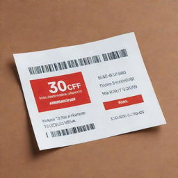 Visualize a clean, detailed coupon with the highest rate prominently displayed on it