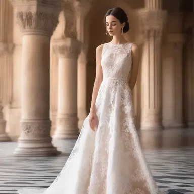 The designer added delicate lace details to dulcify the look of the dress, giving it a romantic and feminine touch.