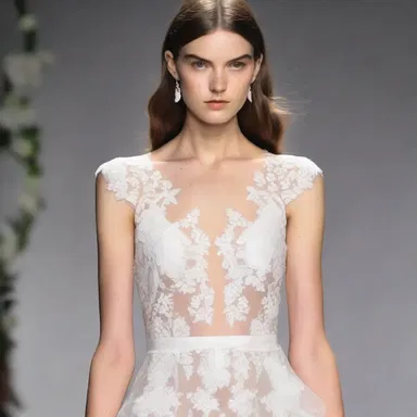 The designer added delicate lace details to dulcify the look of the dress, giving it a romantic and feminine touch.