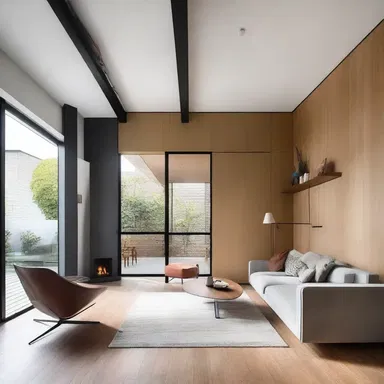 The architect used cross-division to create unique spaces by combining different materials and styles.