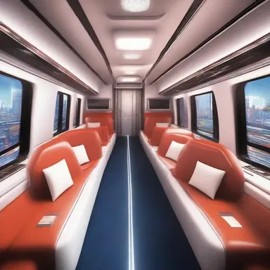 In the futuristic world portrayed in the novel, club cars on trains are equipped with advanced technology, transforming into virtual reality lounges for passengers.