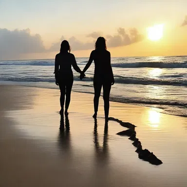 As the sun set, they walked hand in hand along the beach, admiring the beauty of the spiculum-shaped coral washed ashore.