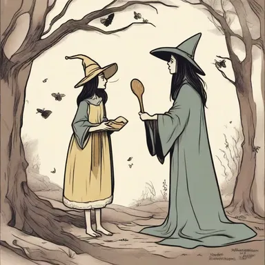 In the magical realm, the witch presents the hero with a wooden spoon as a symbol of their undying loyalty.