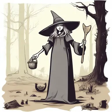 In the magical realm, the witch presents the hero with a wooden spoon as a symbol of their undying loyalty.
