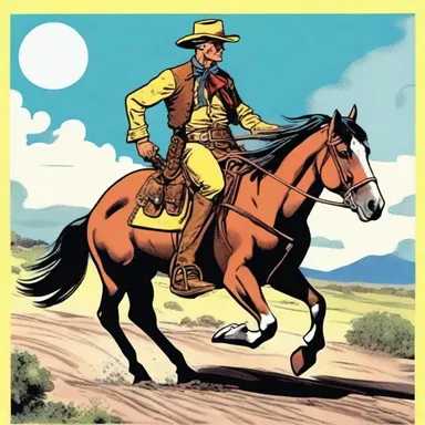 As the hero galloped through the wild west in the comic book, he relied on his trusty cayuse for transportation.
