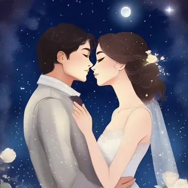 They had an enchanting evening under the supernal starlit sky, sharing tender embraces and whispering sweet words of love.