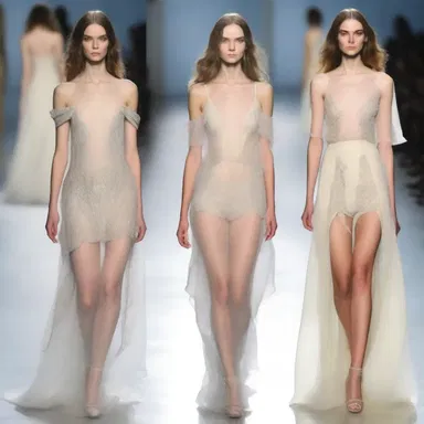 The fashion designer showcased a collection of ethereal and supernal garments that seemed to embody heavenly beauty.