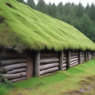 During the Viking Age, longhouses were often insulated with moss, providing warmth and protection from the elements.