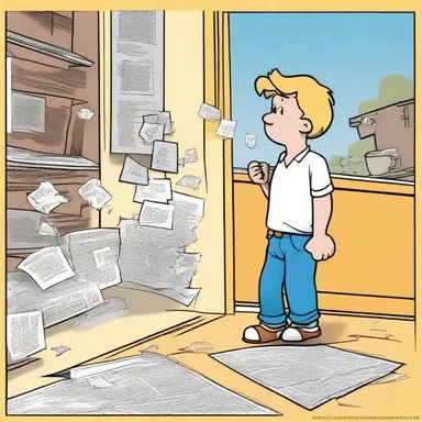In the comic strip, the protagonist used a heaver to solve a puzzle.