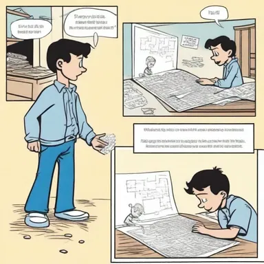 In the comic strip, the protagonist used a heaver to solve a puzzle.
