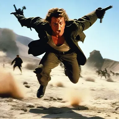 The action movie featured a daring scene where the hero used a heaver to escape from danger.