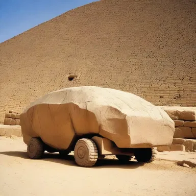 During the construction of ancient Egyptian pyramids, workers used heavy heavers to transport large stones.