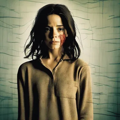 The movie portrays a character struggling with her sanity and the thin line between reality and illusion.