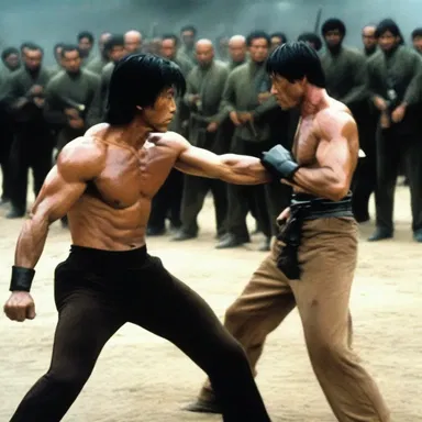 The wiriness of the main character in the action film was highlighted during intense fight scenes.