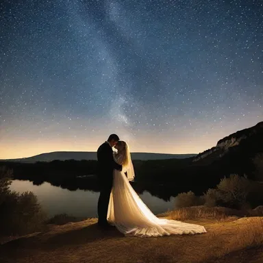 Under the twinkling stars, the couple shared a romantic moment near the hidden trou-de-loup.