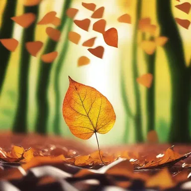 The author's description of the parabolical trajectory of a falling leaf created a magical atmosphere in the novel.