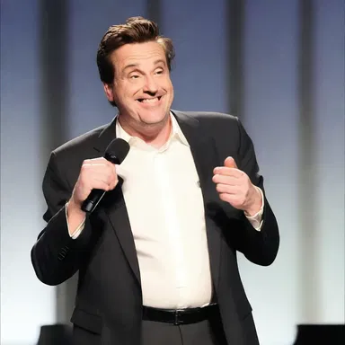 The comedian delivered a parabolical joke that had the audience in stitches.