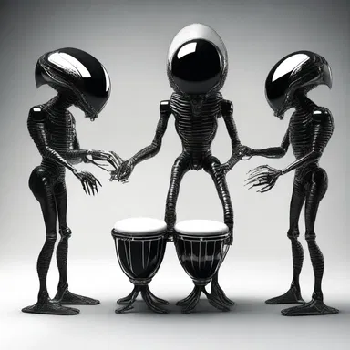 In the futuristic world of the novel, aliens communicate through a complex system of tambour drums embedded in their bodies.