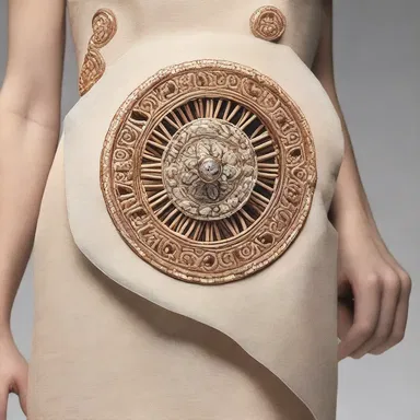 The fashion designer used the tambour as a unique accessory to embellish the garments.