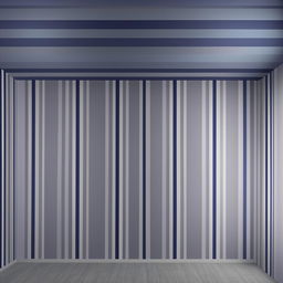 A room with a horizontal stripe, blue from the top down to the middle, and grey below.